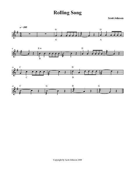 "Rolling Song" by Scott Johnson