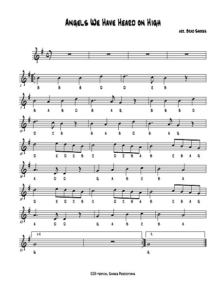 "Angels We Have Heard On High" by Brad Shores