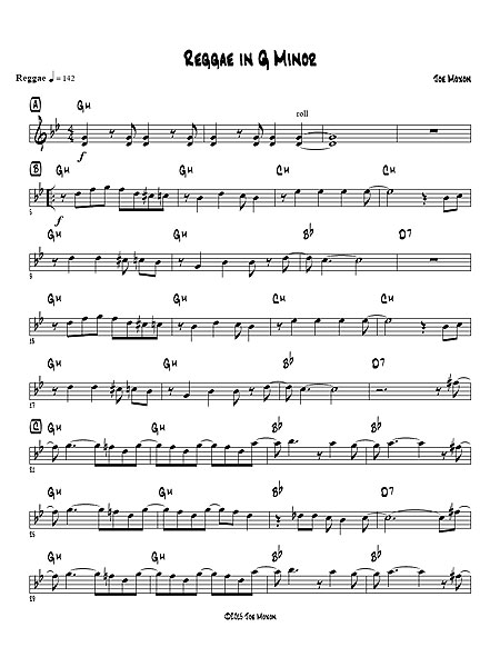 "Reggae in G Minor " by Joe Moxon