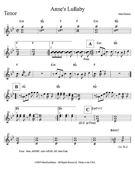 "Anne's Lullaby" by Matt Dudack