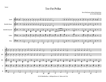 "Too Fat Polka" by Ross MacLean & Arthur Richardson