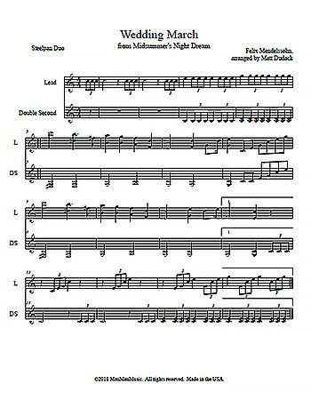 "Wedding March-Duo" from Midsummer's Night Dream by Felix Mendelssohn