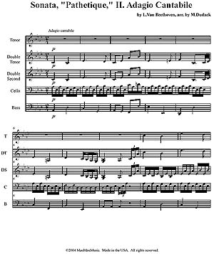 "Sonata, Pathetique II. Adagio Cantabile" by Ludwig Van Beethoven