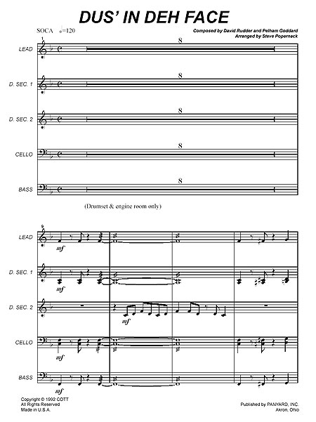 "Dus in deh Face" by David Rudder and Pelham Goddard