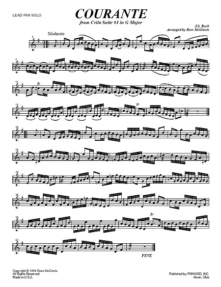 "Courante" (from Cello Suite #1 in G Major) by J. S. Bach