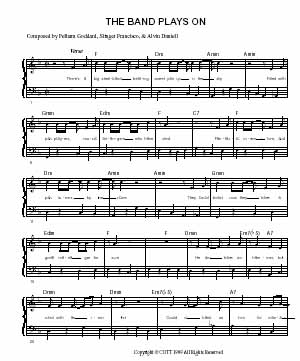 "The Band Plays On" by Pelham Goddard, Slinger Francisco & Alvin Daniell