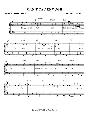 "Can't Get Enough" by Don Clarke & Alvin Daniell