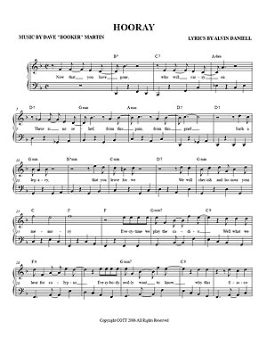 "Hooray" by Dave "Booker" Martin & Alvin Daniell