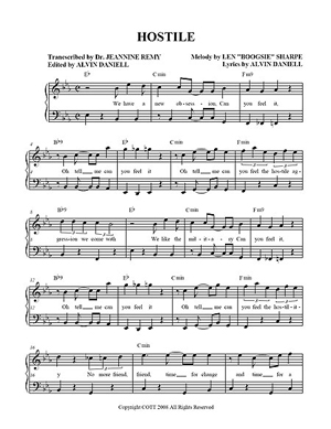 "Hostile" by Len "Boogsie" Sharpe & Alvin Daniell