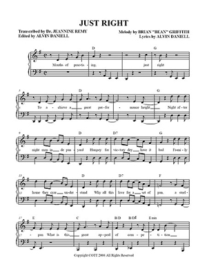 "Just Right" by Brian "Bean" Griffith & Alvin Daniell