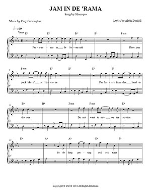 "Jam In De 'Rama" by Cary Codrington & Alvin Daniell