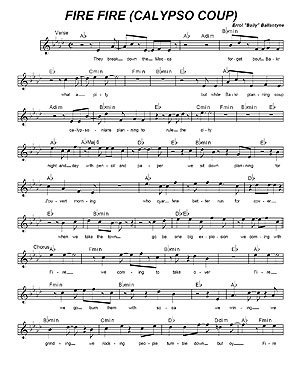 "Fire Fire (Calypso Coup)" by Errol "Bally" Ballantyne
